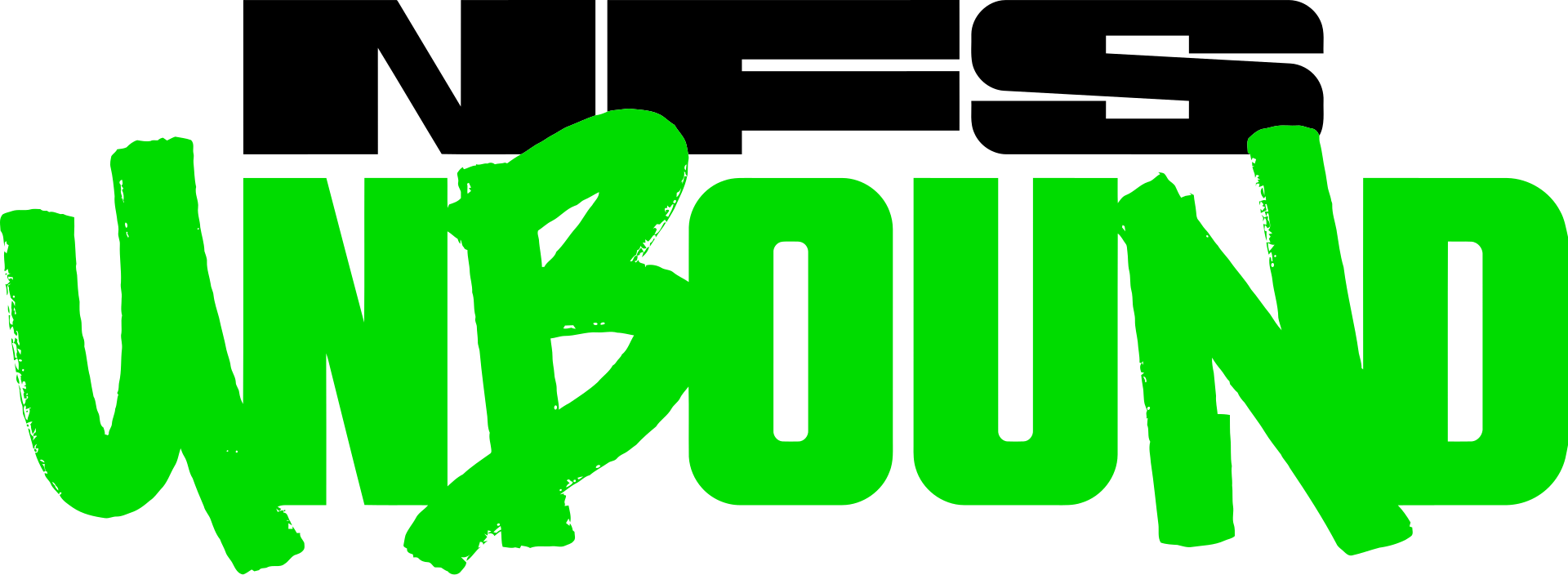 Need for Speed Unbound logo on a transparent background
