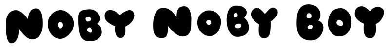 Noby Noby Boy logo on a transparent background
