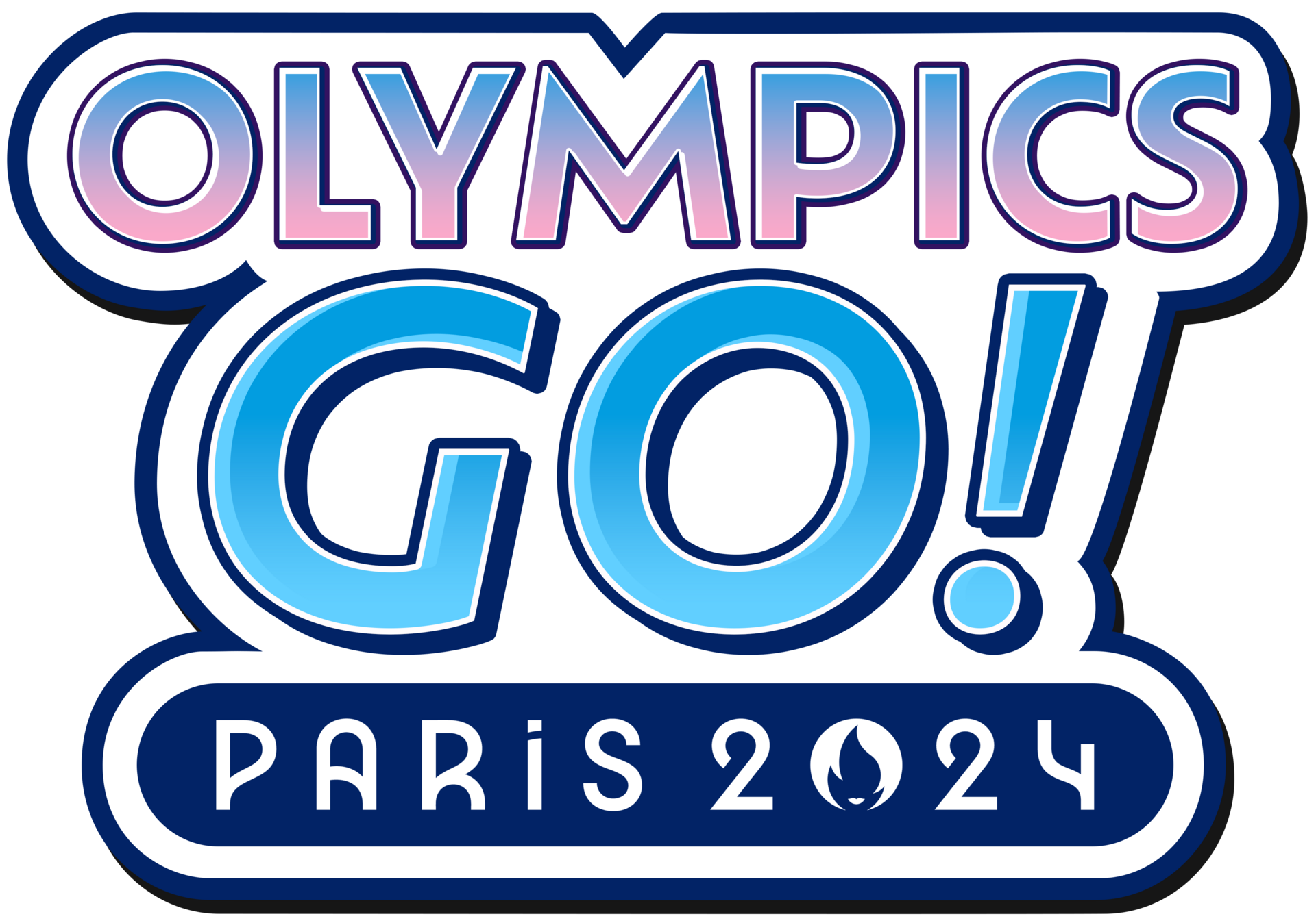 Olympics Go! Paris 2024 logo on a transparent background