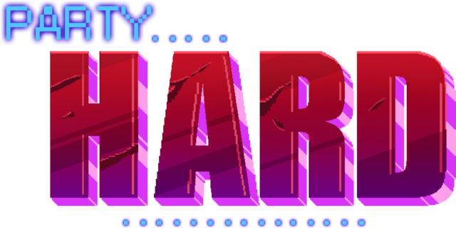 Party Hard logo on a transparent background