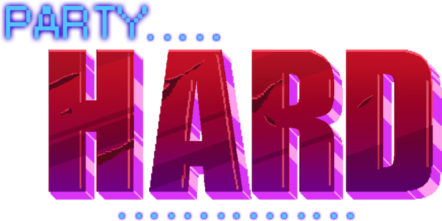 Party Hard logo on a transparent background