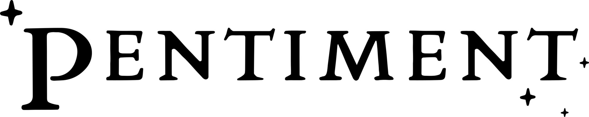 Pentiment logo on a transparent background