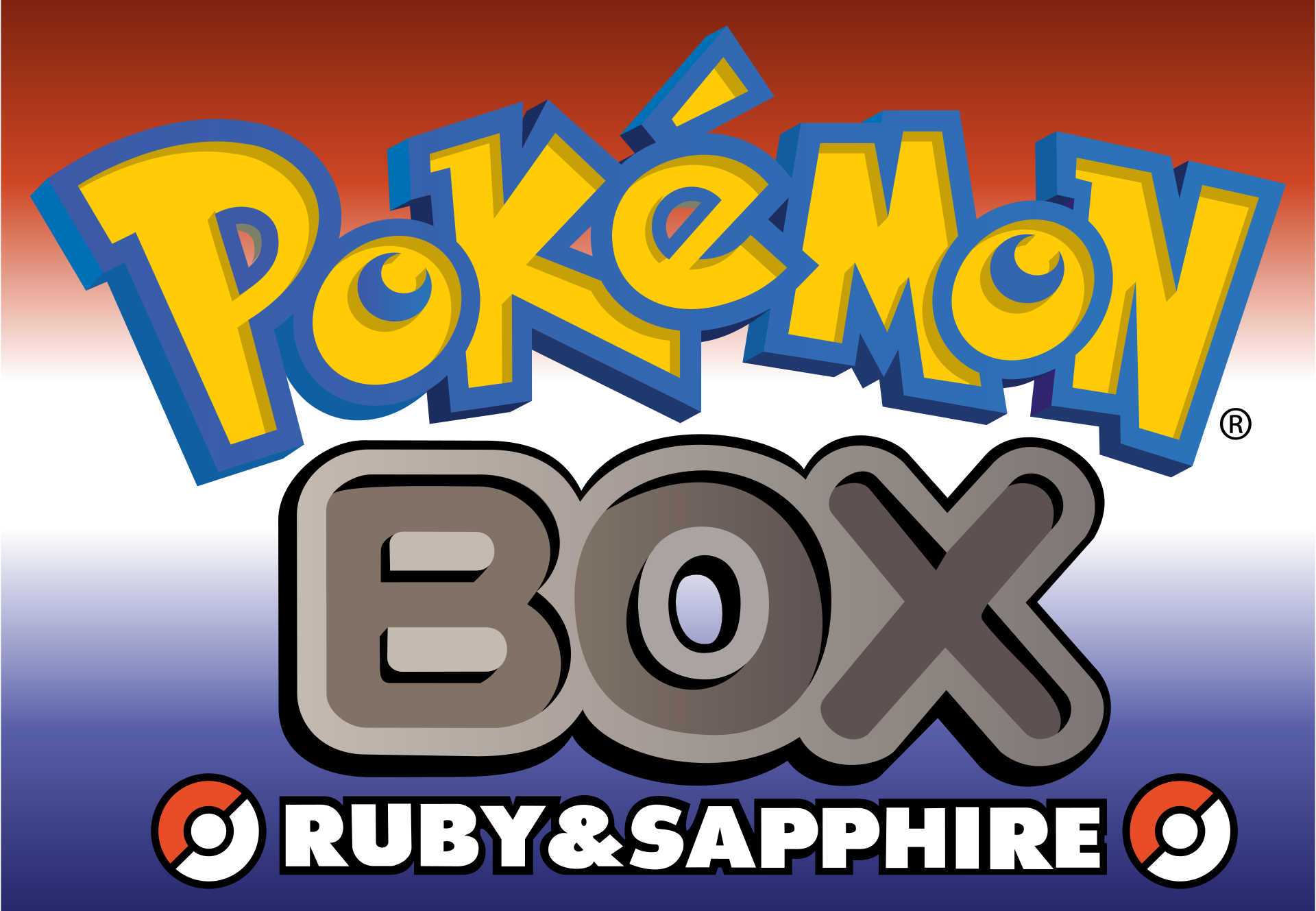 Pokémon Box: Ruby and Sapphire logo in full colour