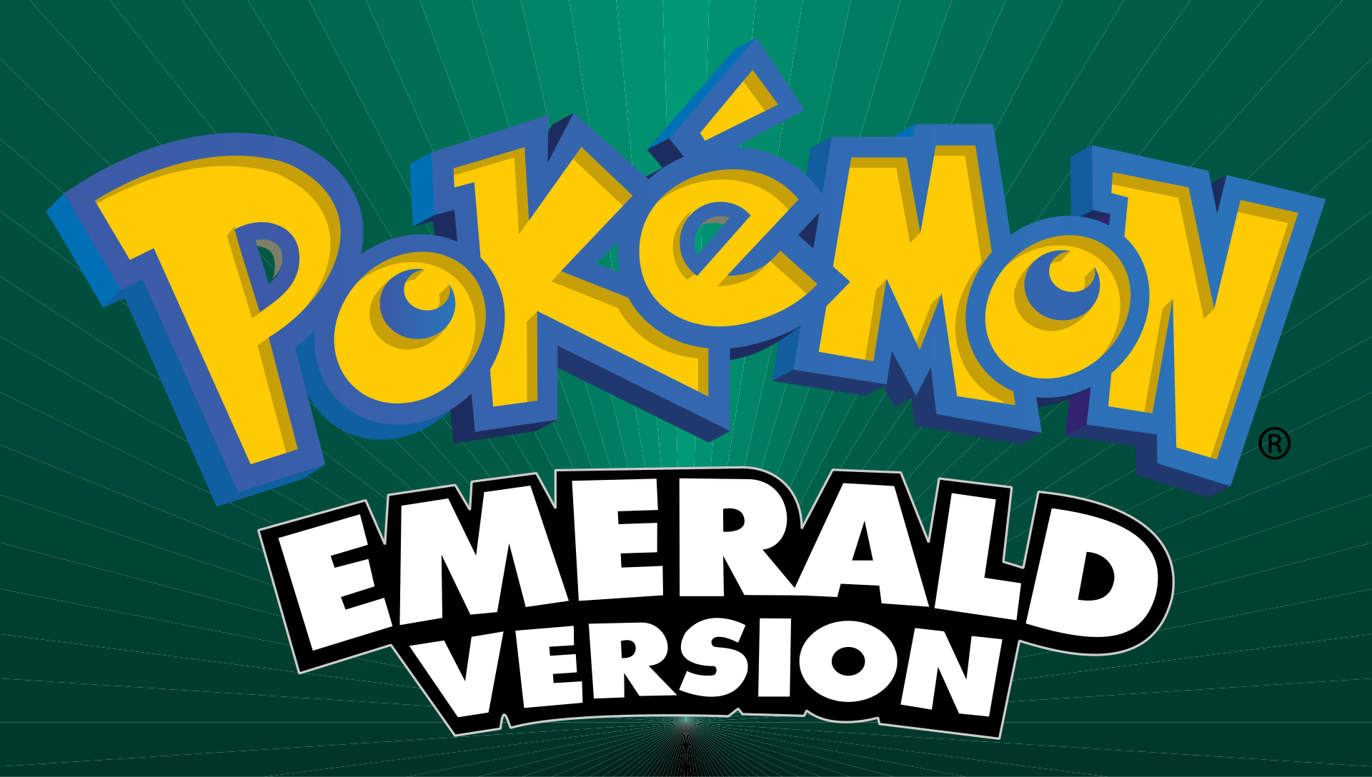 Pokémon Emerald logo in full colour