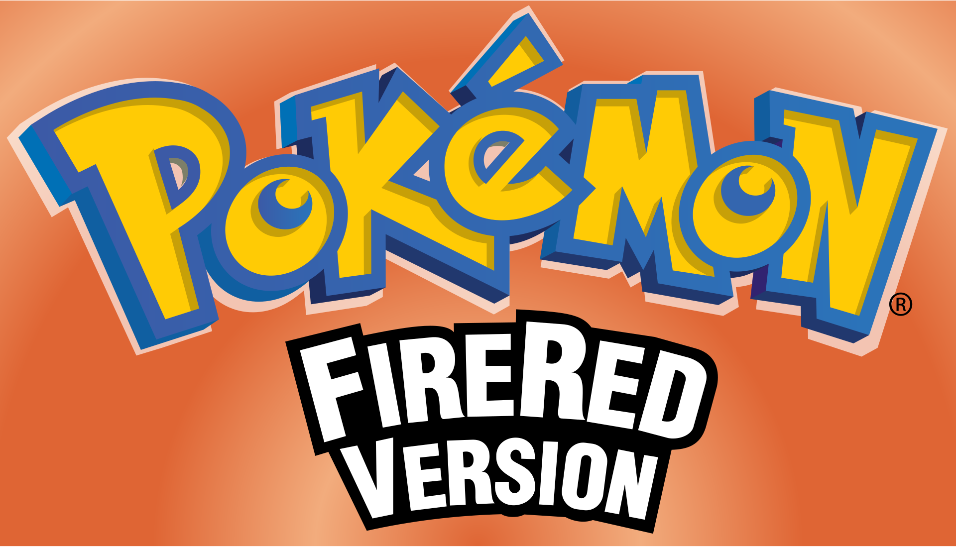 Pokémon FireRed logo in full colour