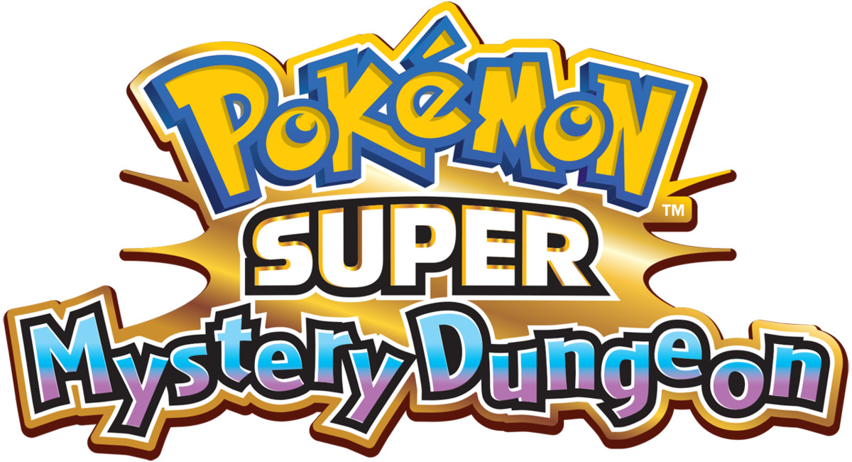 Pokémon Super Mystery Dungeon logo on a transparent background