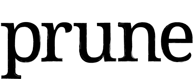 Prune logo on a transparent background