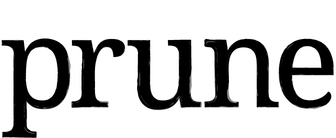 Prune logo on a transparent background