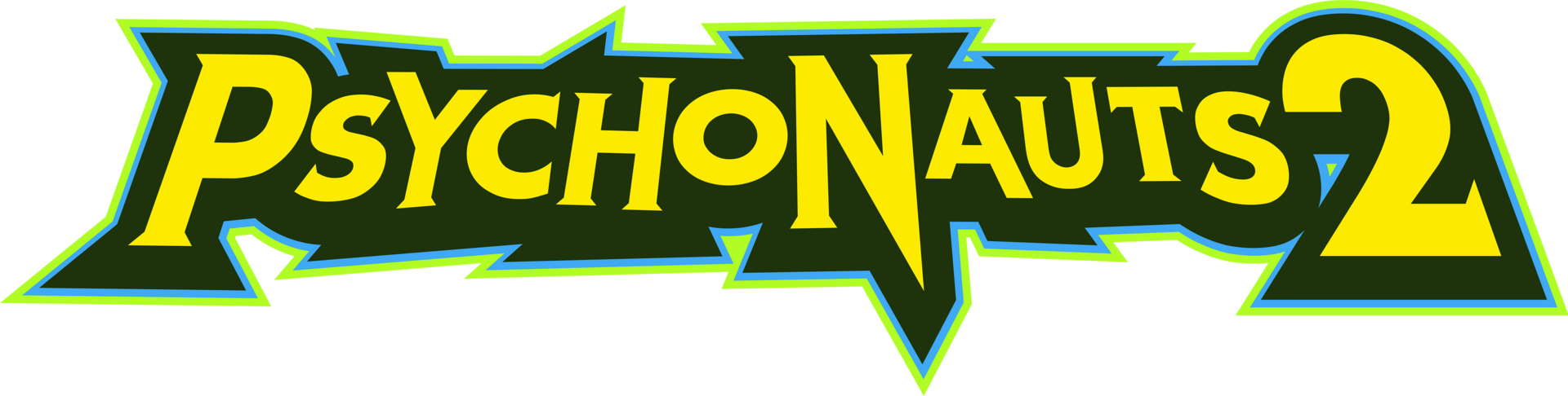 Psychonauts 2 logo on a transparent background