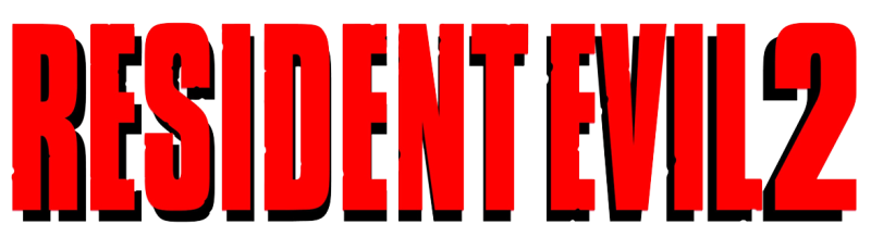 Resident Evil 2 logo on a transparent background
