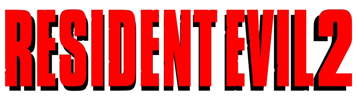 Resident Evil 2 logo on a transparent background