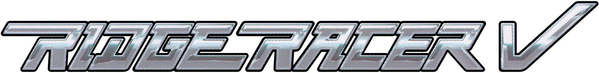 Ridge Racer V logo on a transparent background