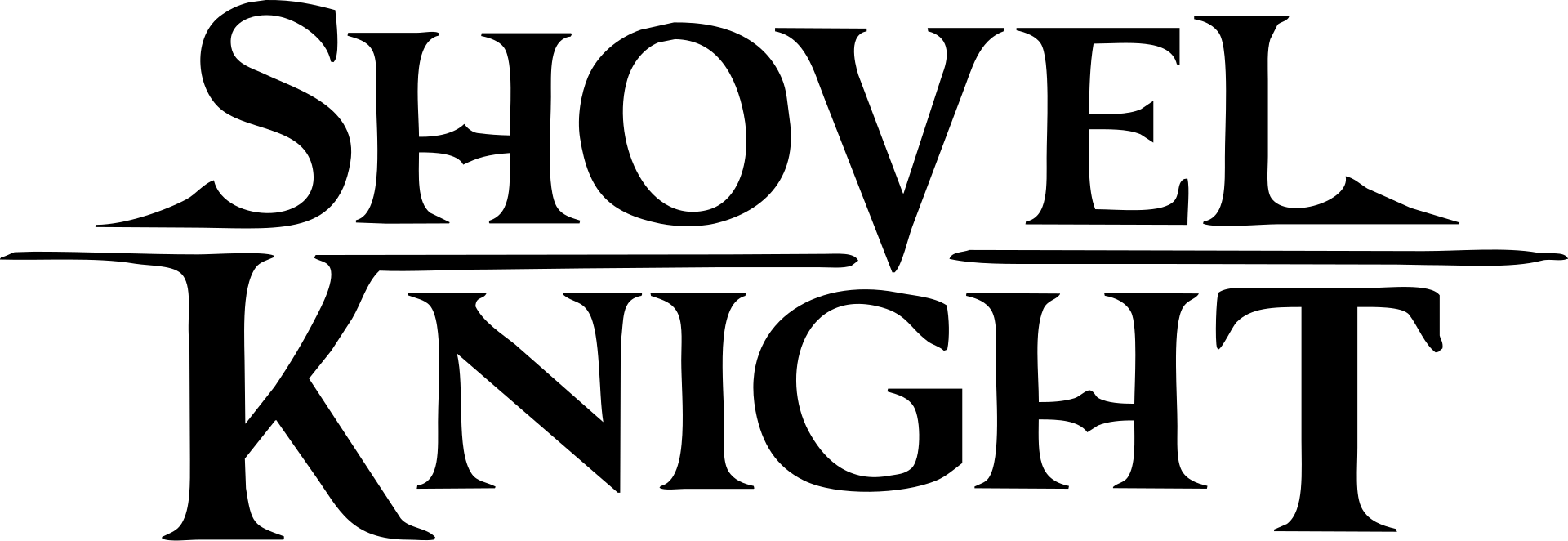 Shovel Knight logo on a transparent background