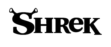 Shrek logo on a transparent background