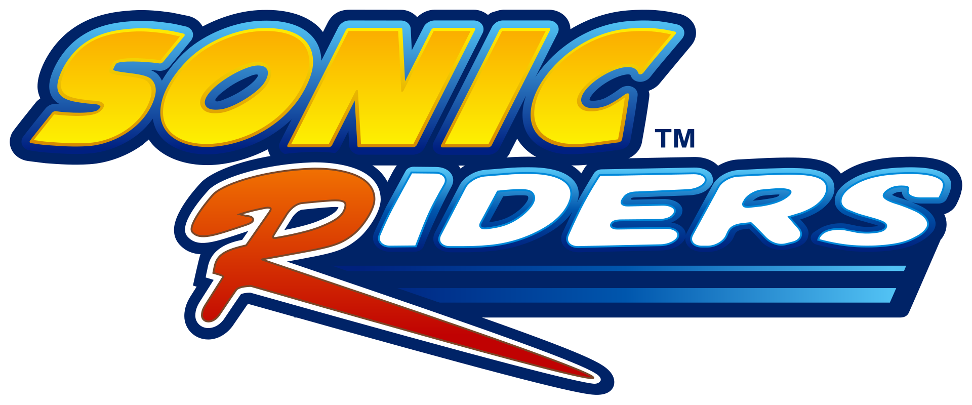Sonic Riders logo on a transparent background