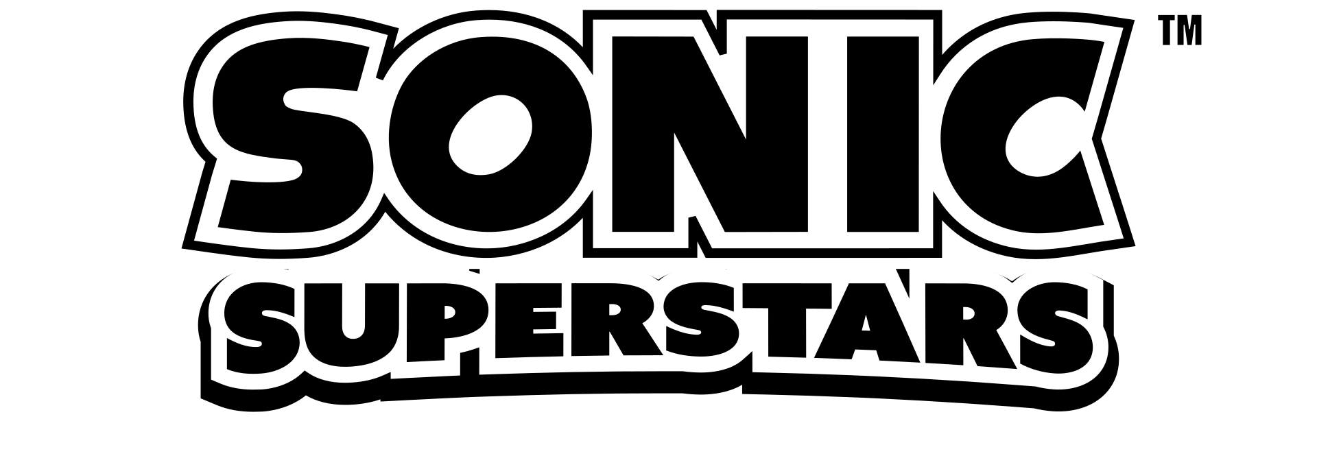 Sonic Superstars logo on a transparent background