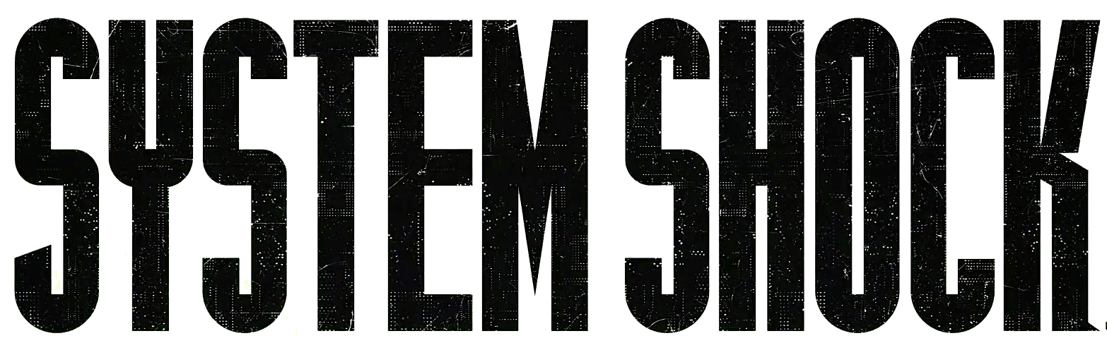 System Shock logo on a transparent background