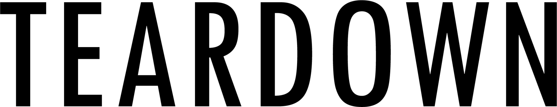 Teardown logo on a transparent background