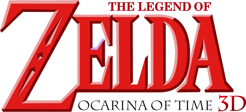 The Legend of Zelda: Ocarina of Time 3D logo on a transparent background