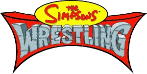 The Simpsons Wrestling logo in full colour