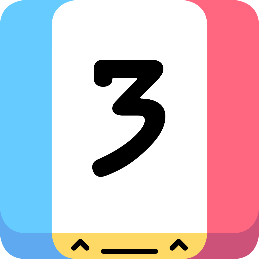 Threes logo in full colour
