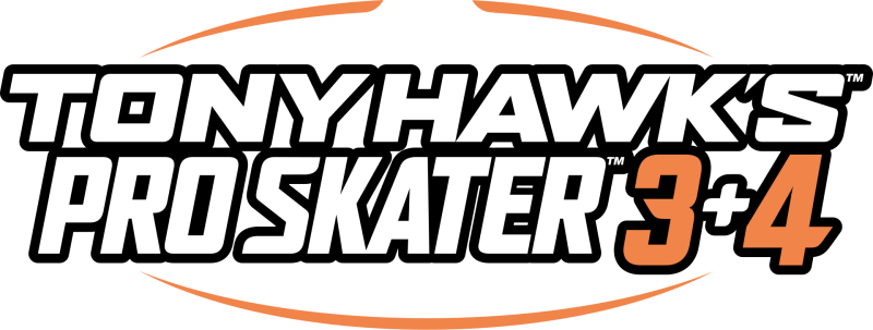 Tony Hawk's Pro Skater 3 + 4 logo on a transparent background