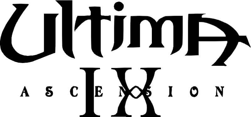 Ultima IX: Ascension logo on a transparent background