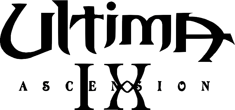 Ultima IX: Ascension logo on a transparent background