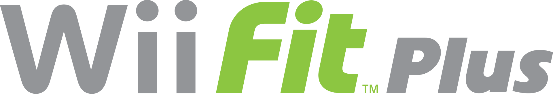 Wii Fit Plus logo on a transparent background